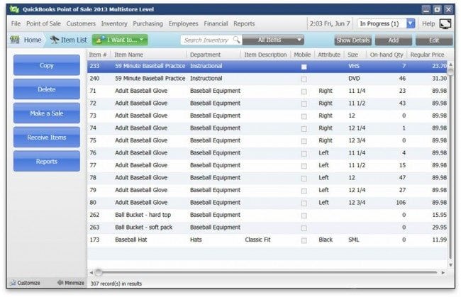 quickbooks 2013 update price list