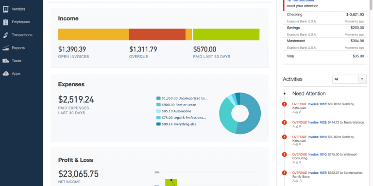 QuickBooks interface