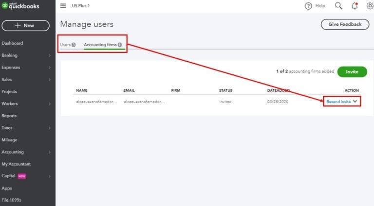 Add Users and Your Accountant to QuickBooks