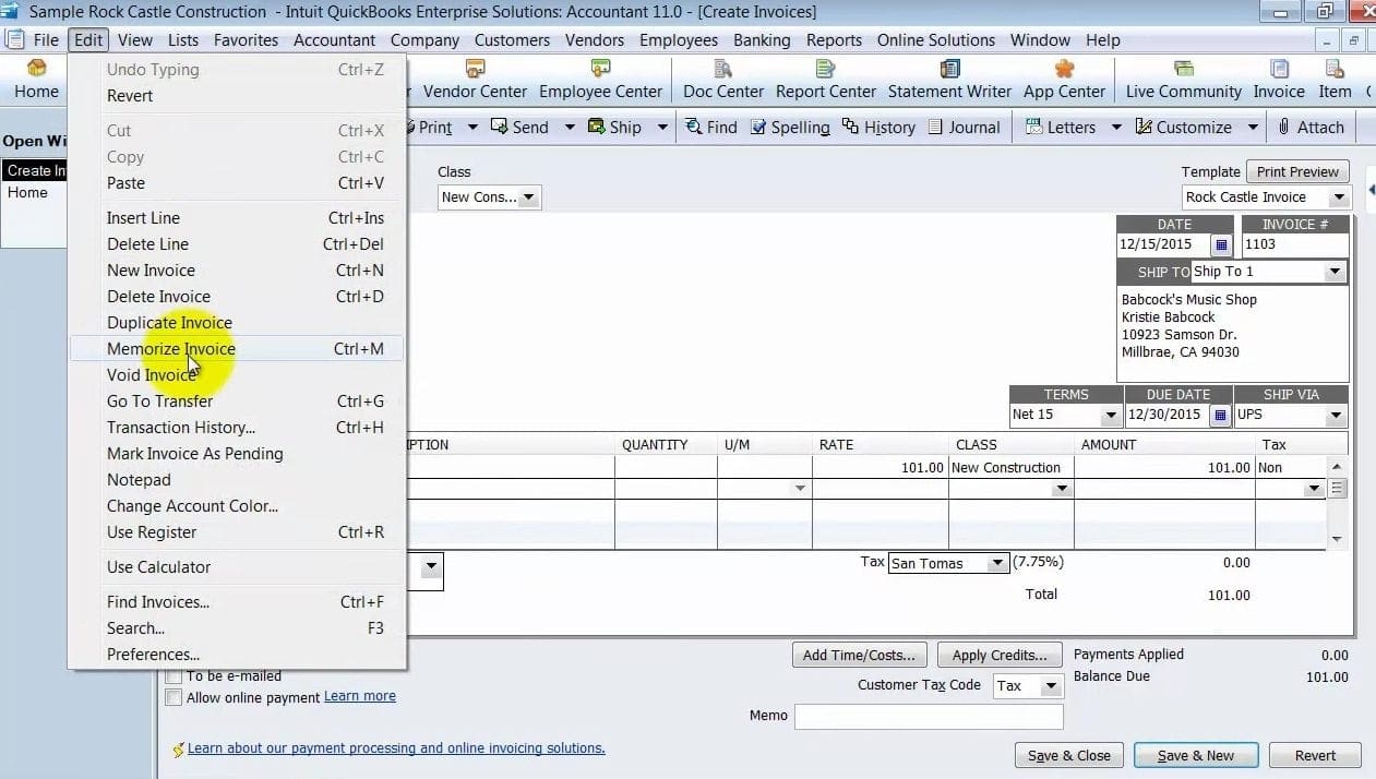 repeating transaction for quickbooks for mac