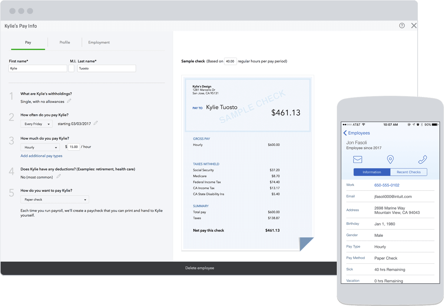 intuit payroll view my paycheck