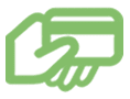 hand with credit card