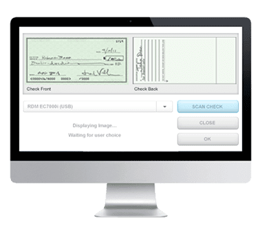 Sage virtual check screen