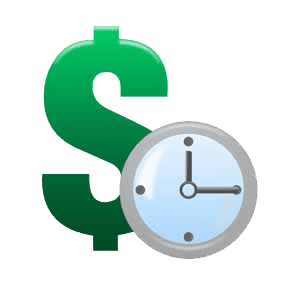 money and time icons