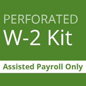 Perforated W2 kit - assisted payroll only