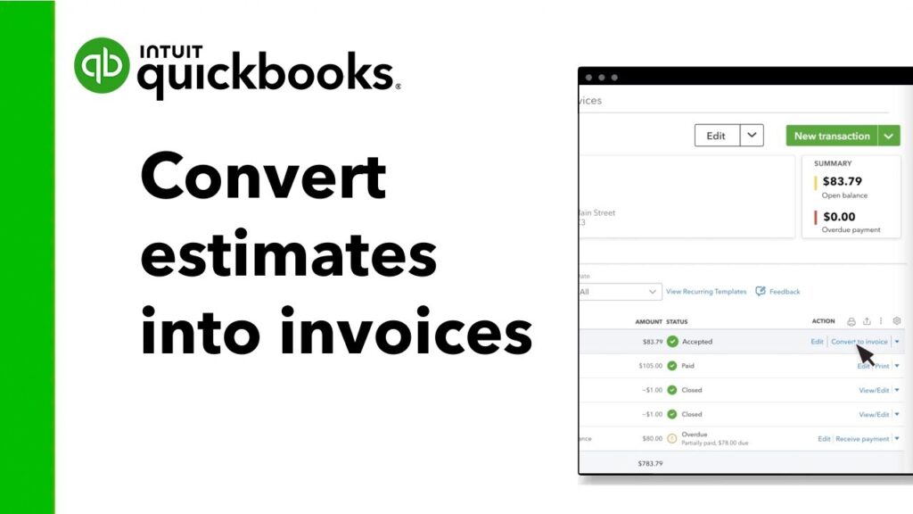 How to Convert an Estimate Into an Invoice