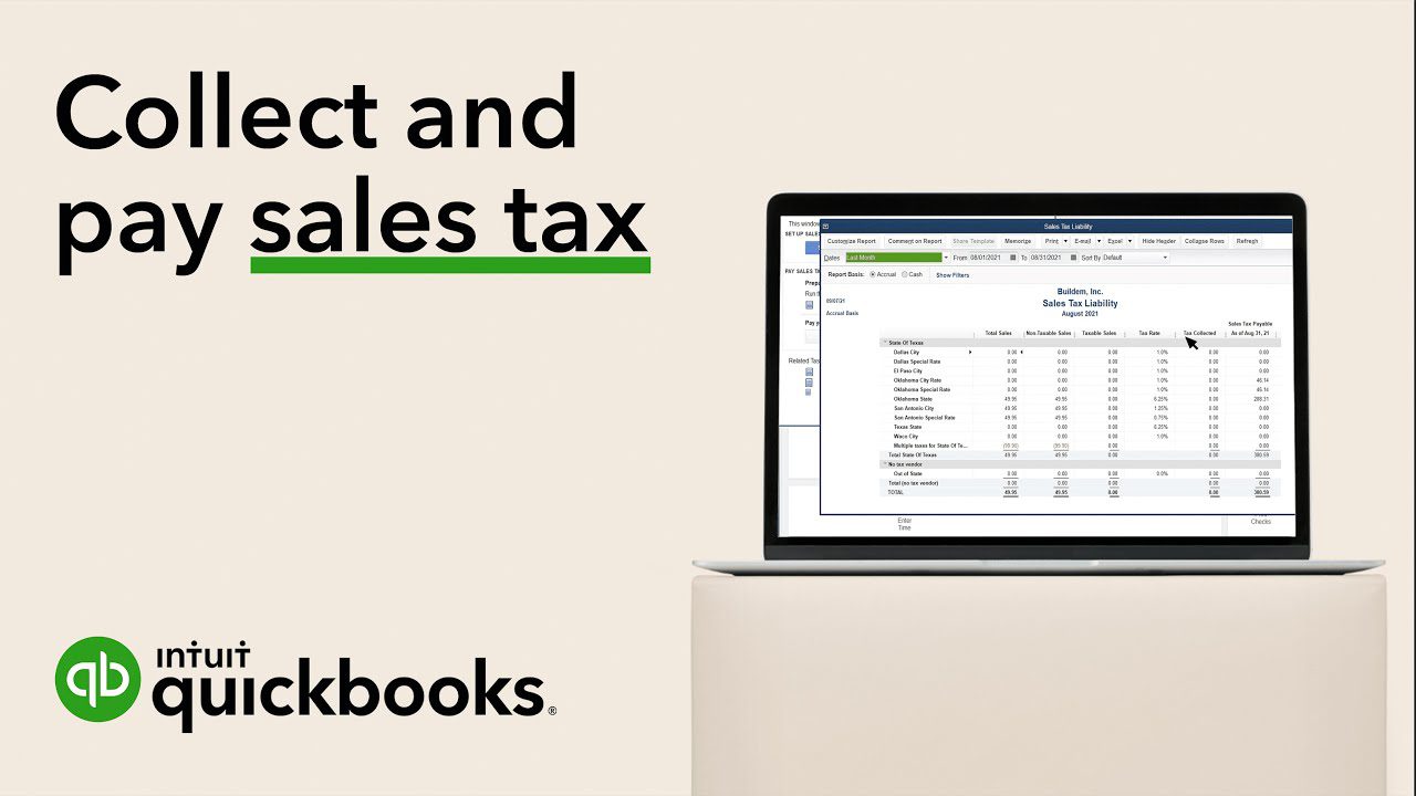 Collect And Pay Sales Tax In QuickBooks