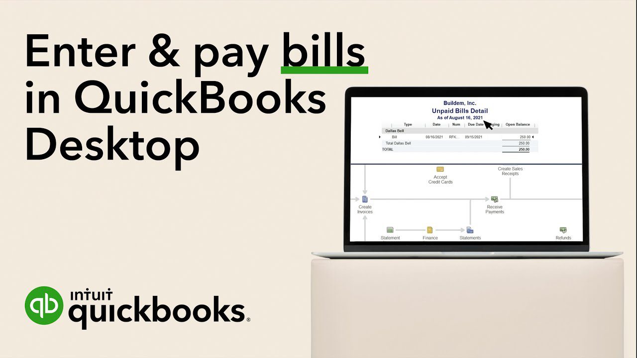 Enter And Pay Bills In QuickBooks