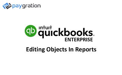 QuickBooks Enterprise Editing Objects