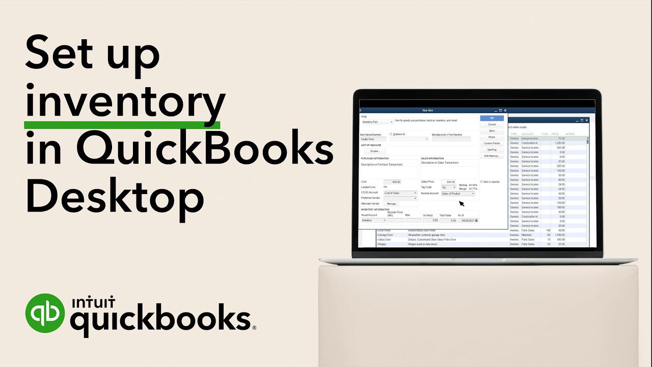Set Up Inventory In QuickBooks