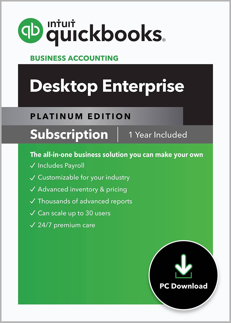 Buy QuickBooks Enterprise Platinum 2023 Payroll, Inventory & Pricing