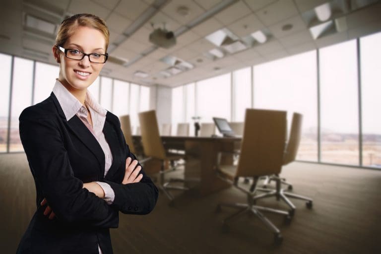 Proud professional woman smiling