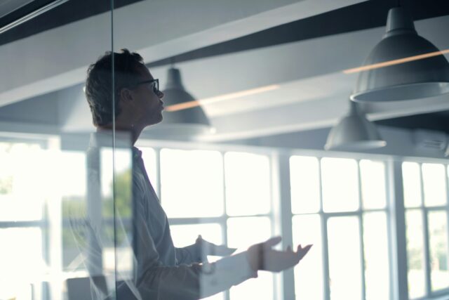 Business owner inside an office