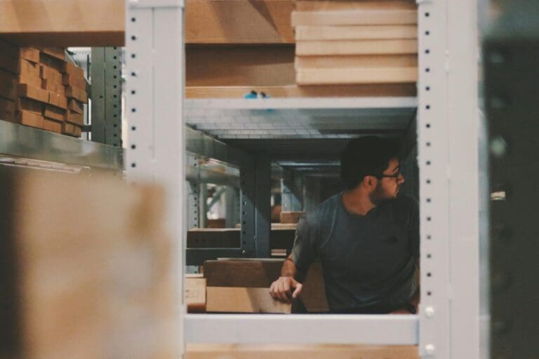 Supervisor overseeing inventory in a warehouse